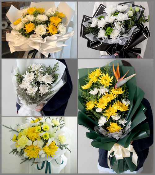 山东青岛莱西市望城街道后褚河头村白事花束代送